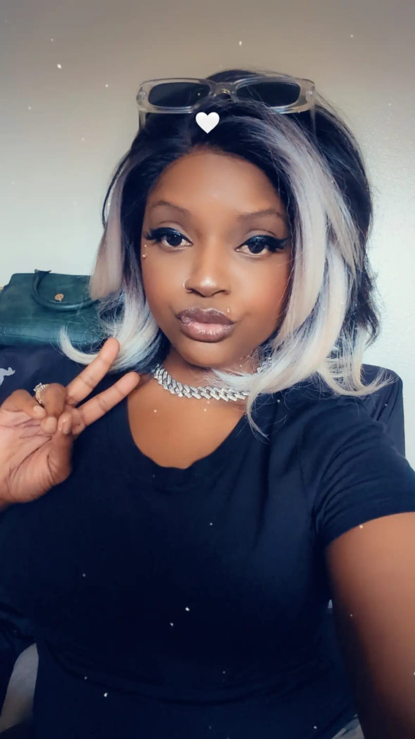 Customer photo review of Bobbi Boss Glueless 13x7 Hand Tied HD Lace Front Wig - MLF602 NATALIA