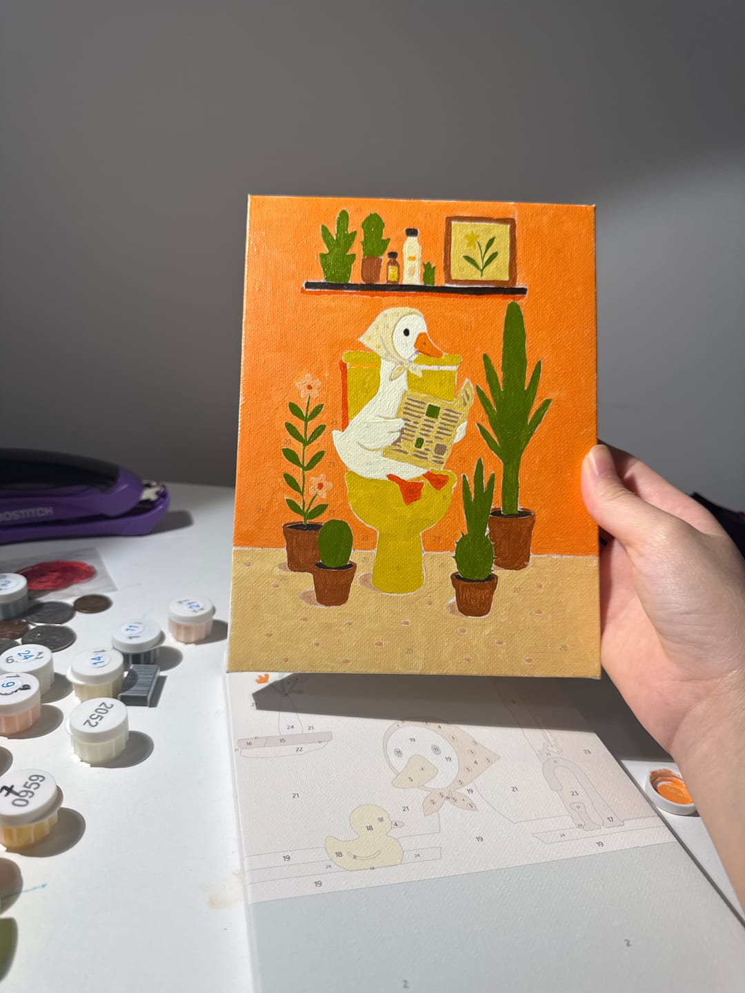Customer photo review of 6 Mini Paintings - The White Goose Set