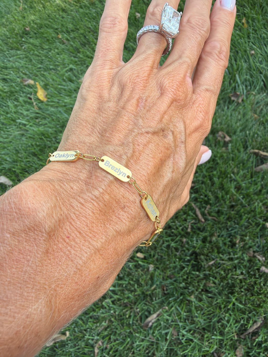 Customer photo review of Orelia Name Bar Bracelet