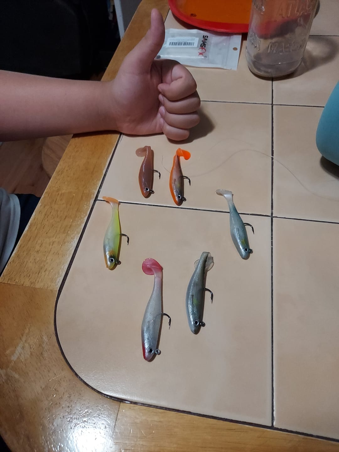 Customer photo review of Shadtale Soft Fishing Lures | BKK Hooks | Paddle Tail Swimbait | For Bass & Trout & Crappie & Walleye