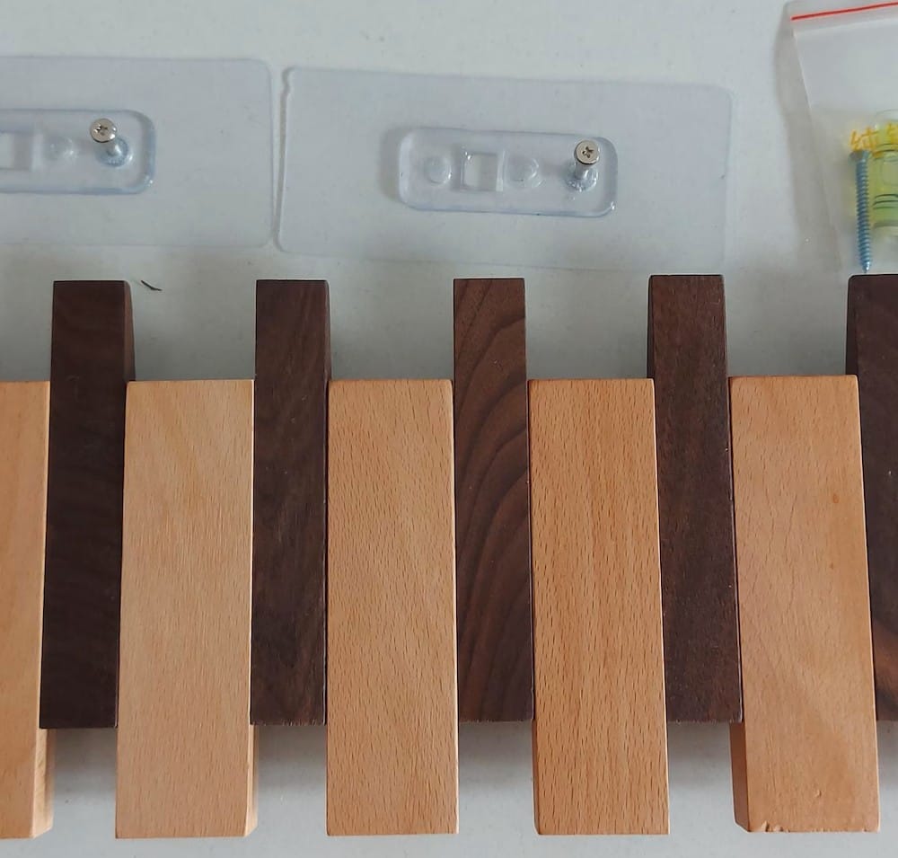 Customer photo review of Premium Solid Wood Piano Wall Hook Rack