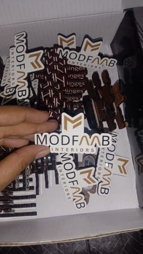 Customer photo review of Customized Magnetic Badge | Wear Your Brand
