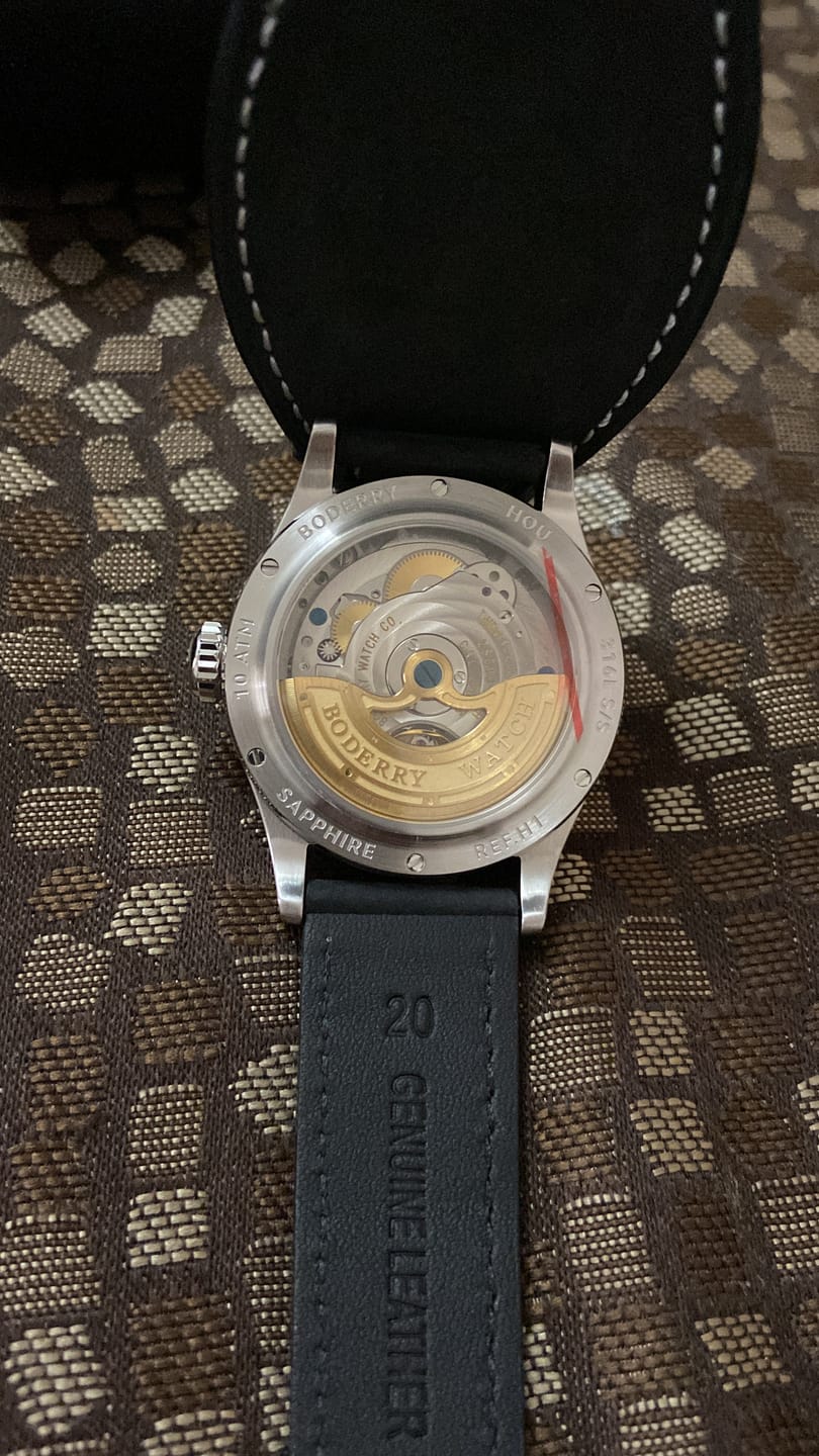 Customer photo review of HOU H1 - Vintage Field Watch Automatic | Blue