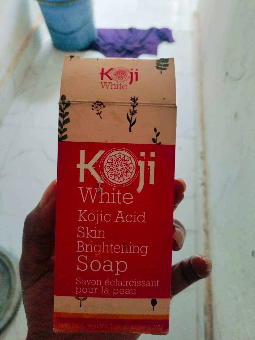 Customer photo review of Pure Kojic Acid Skin Brightening Soap (2 Bars)