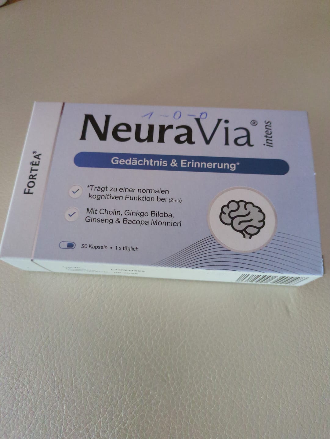 Customer photo review of NeuraVia® intens – Gedächtnis & Erinnerung
