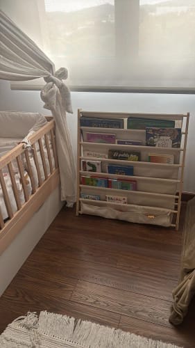 Customer photo review of Floor To Ceiling Bookshelf - Solid Wood Book Storage