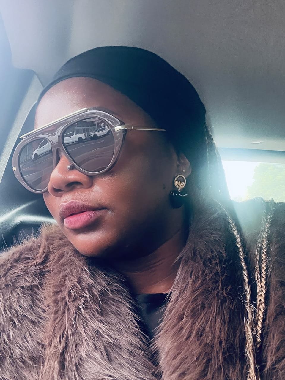 Customer photo review of Black Era Adore Gold Earrings