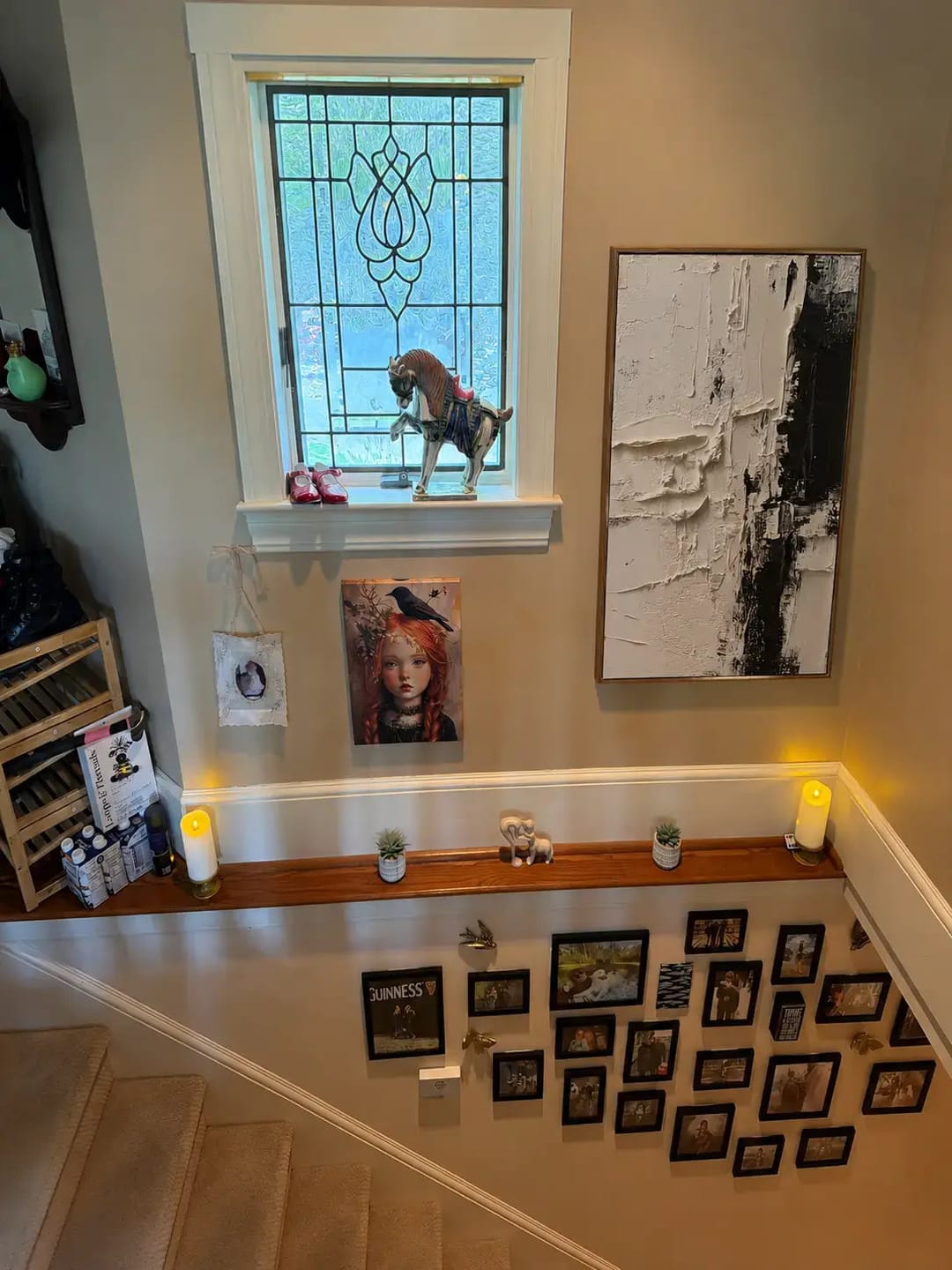 Customer photo review of Ivory Ebony Divide Abstract Wall Art