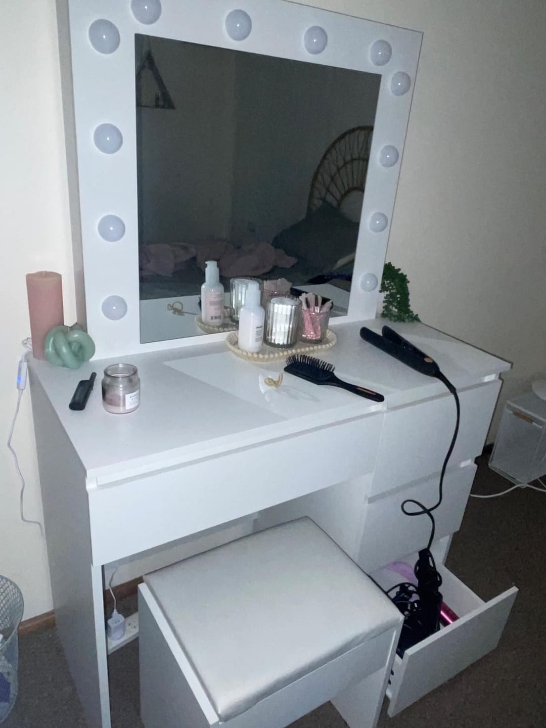 Customer photo review of Dressing Table Vanity Set Stool