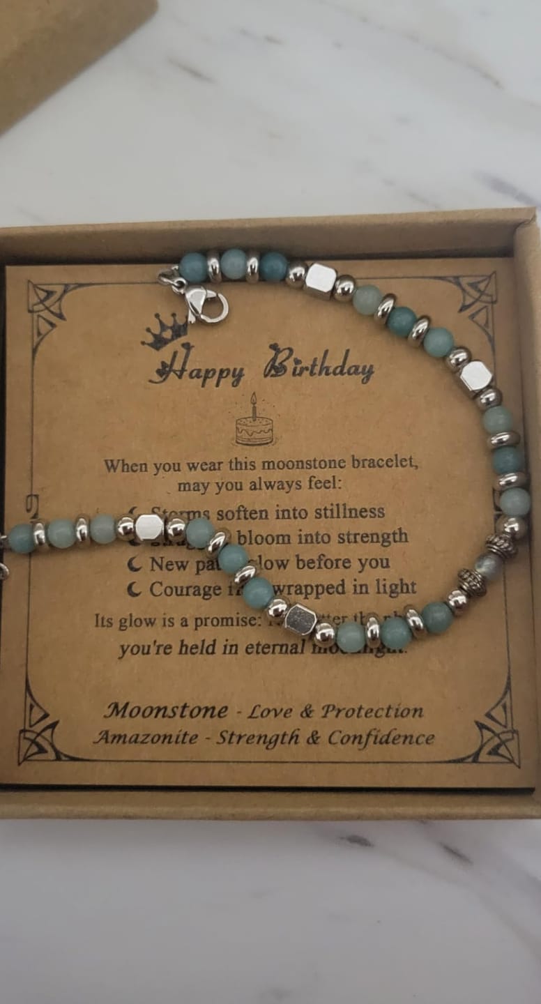 Customer photo review of Anniversary Gift for Women | Bracelet with Year-Specific Message Card
