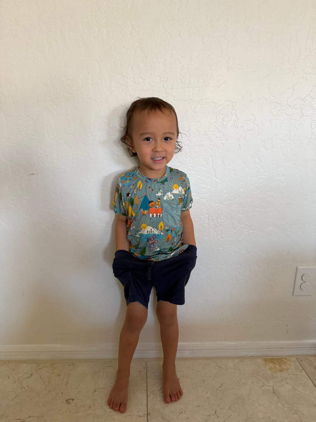Customer photo review of Let's Go Camping Pocket T | Sesame Street™