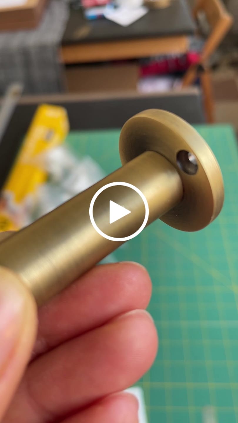 Customer video review of Round Bar Gallery Shelf Rail | Aged Brushed Brass