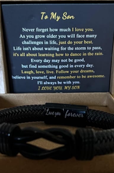 Customer photo review of Birthday Gift for Men | Bracelet with Milestone Year Card