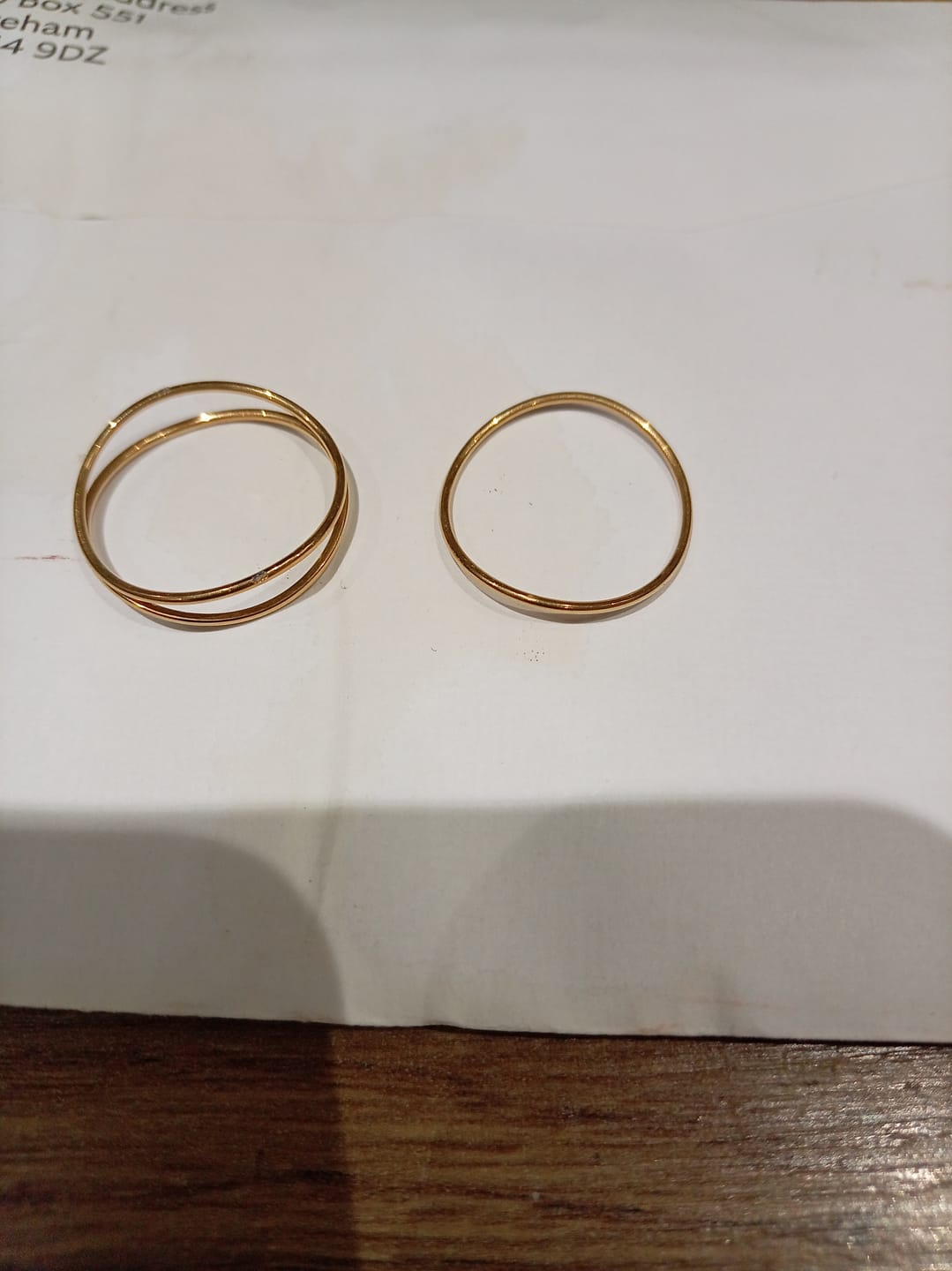 Customer photo review of Sabrina Gold Layered Bangle