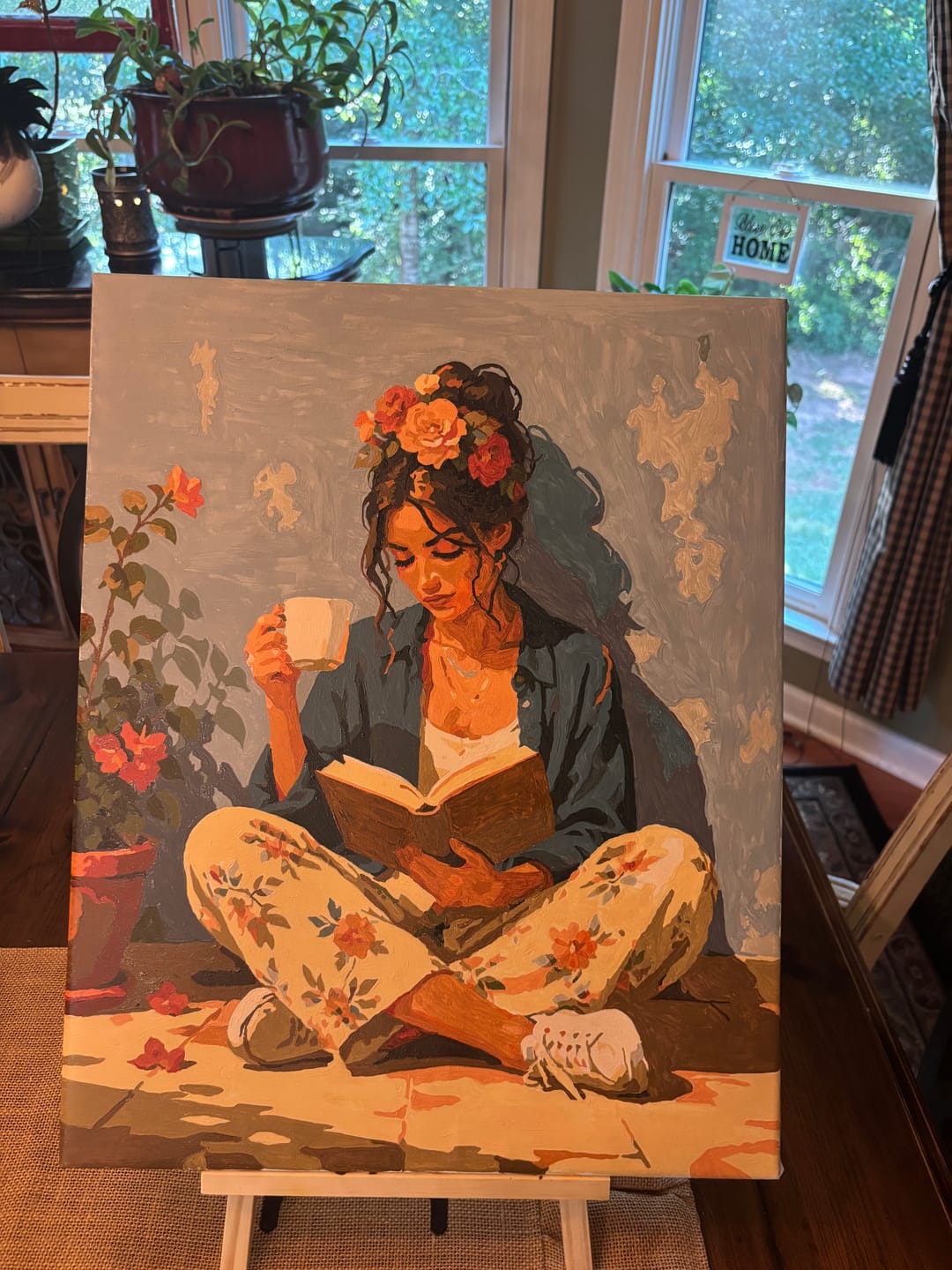 Customer photo review of Floral Escape | Paint by Number