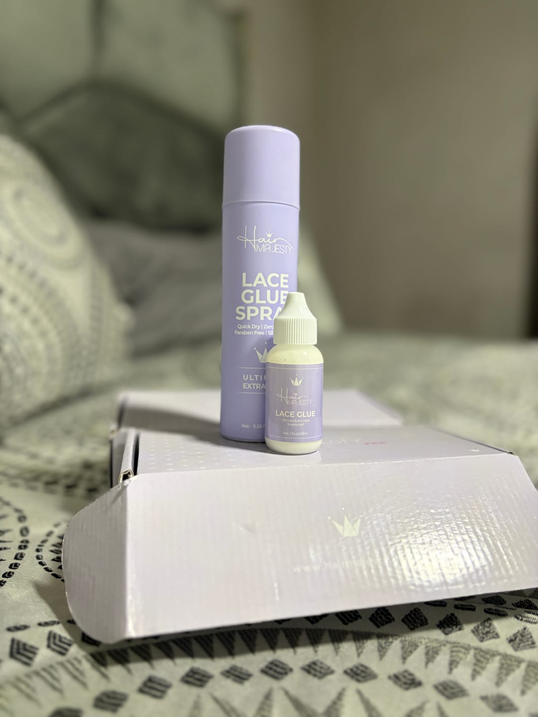 Customer photo review of Majestic Hold Ultimate Extra Hold Lace Glue Spray