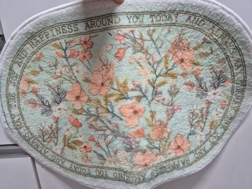 Customer photo review of Floral Welcome Mat - Graphic Anti-Slip Small Mat