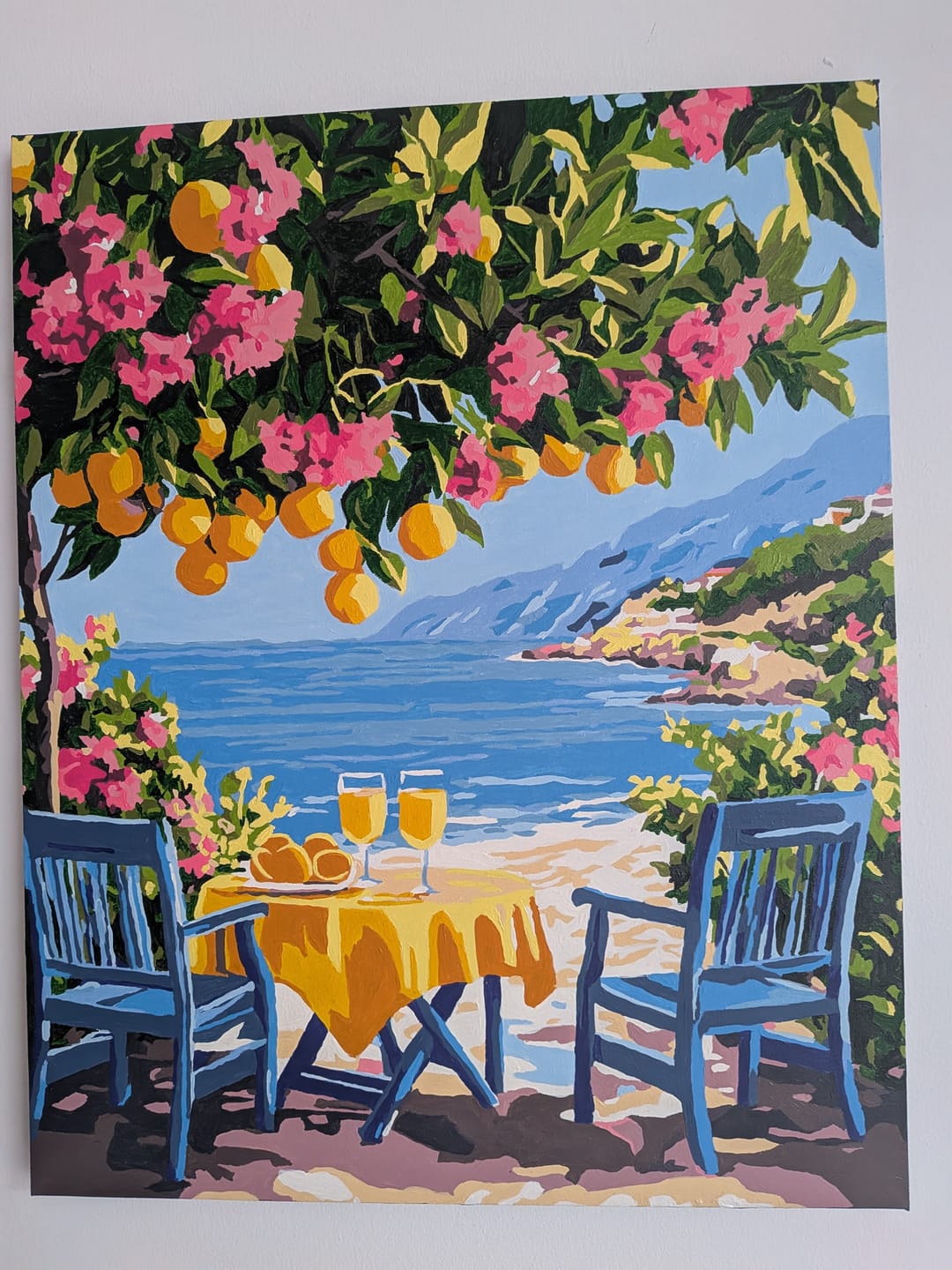 Customer photo review of Citrus by the Sea | Paint by Number