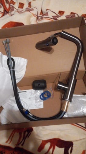 Customer photo review of Stainless Steel Kitchen Faucet - MapleFair Pull-Out Faucet