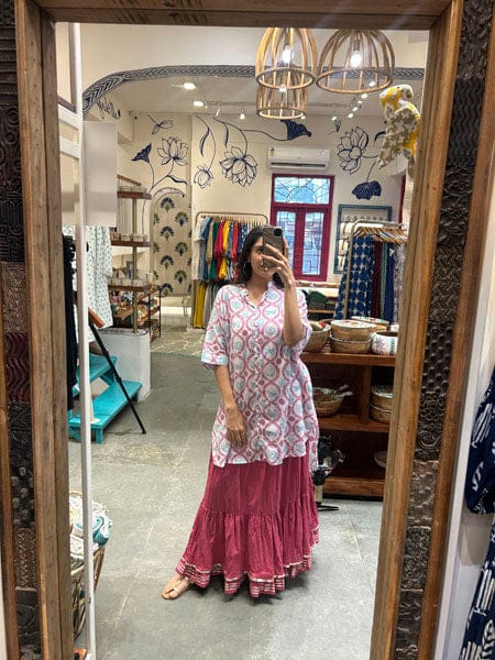 Customer photo review of Ketki Cotton Shirt & Skirt Set