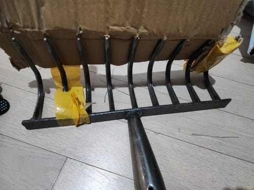 Customer photo review of Garden Nail Rake - 9-Tooth Manganese Steel Rake