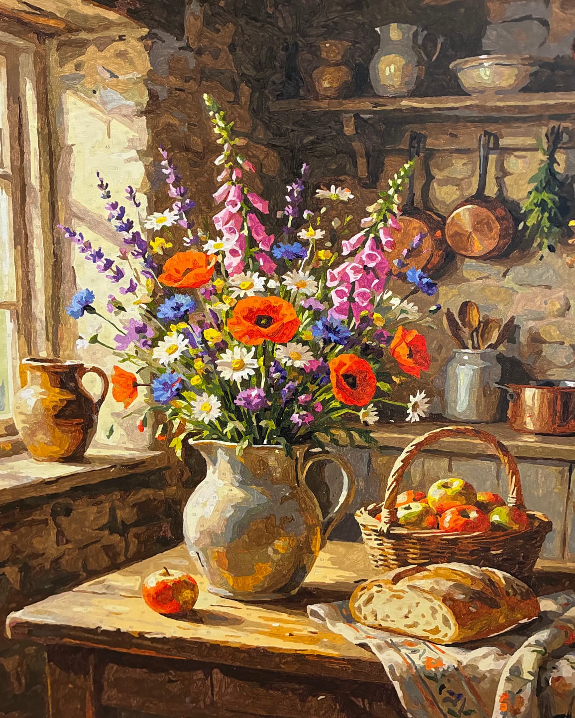 Customer photo review of English Village Pub Autumn Watercolor (80 Color Paint by Numbers)