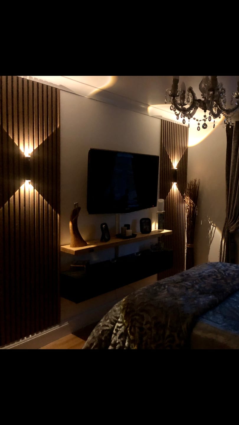 Customer photo review of Premium 3 Sided Wall Panels - 240cm x 60cm (Multiple Colours)