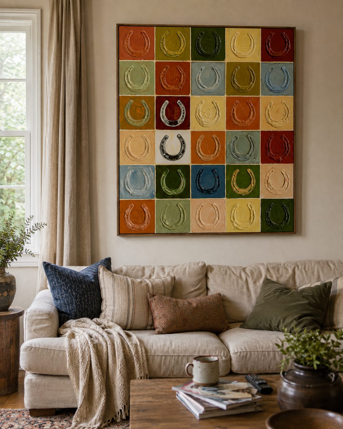 Customer photo review of Lucky Grid-Colorful Horseshoe Painting
