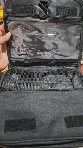 Customer photo review of Men's Toiletry Bag – Waterproof Hanging Travel Wash Pouch