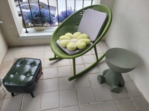 Customer photo review of Soft Shoe Bench - Minimalist Space-Saving Entryway Seat