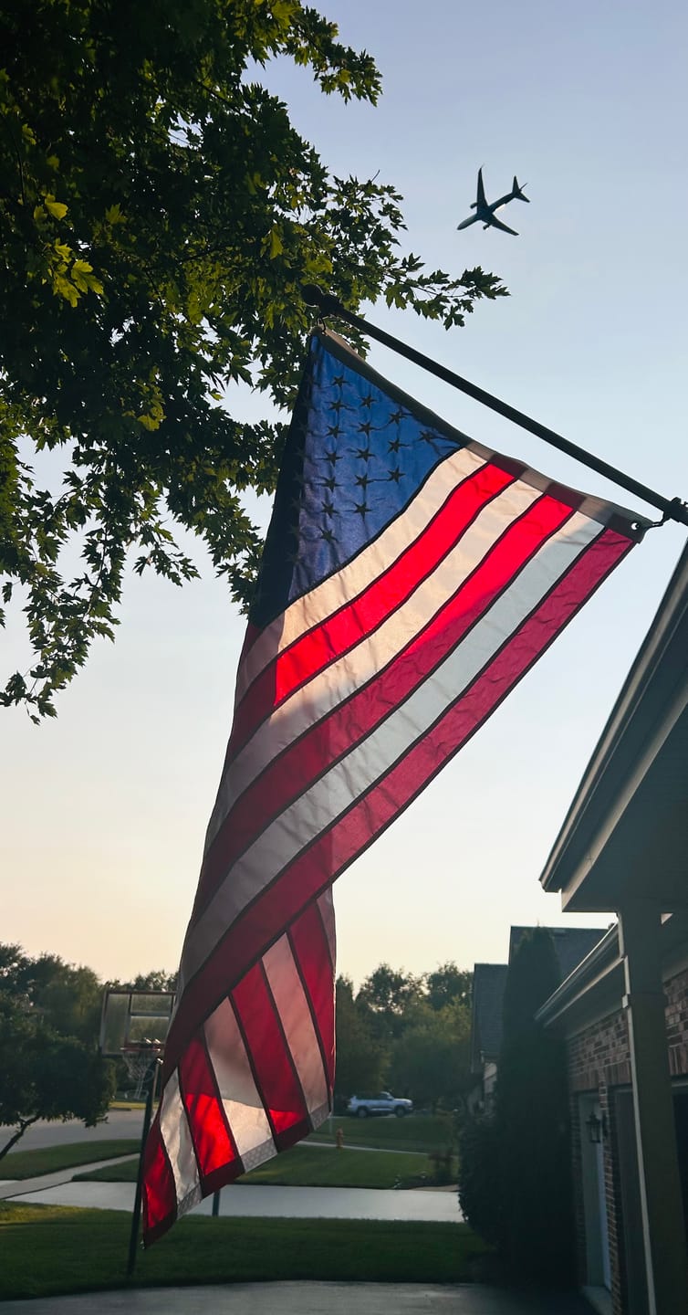 Customer photo review of 3' x 5' American Flag Set