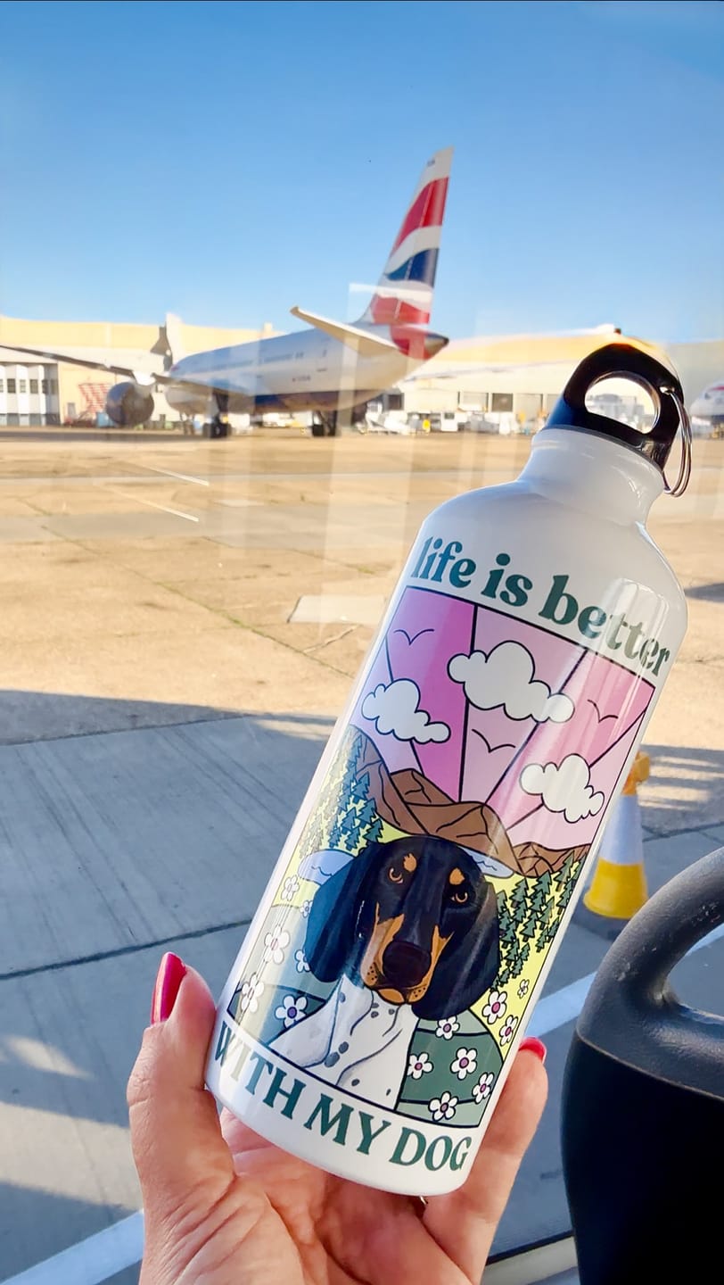 Customer photo review of Personalised Life is Better Water Bottle