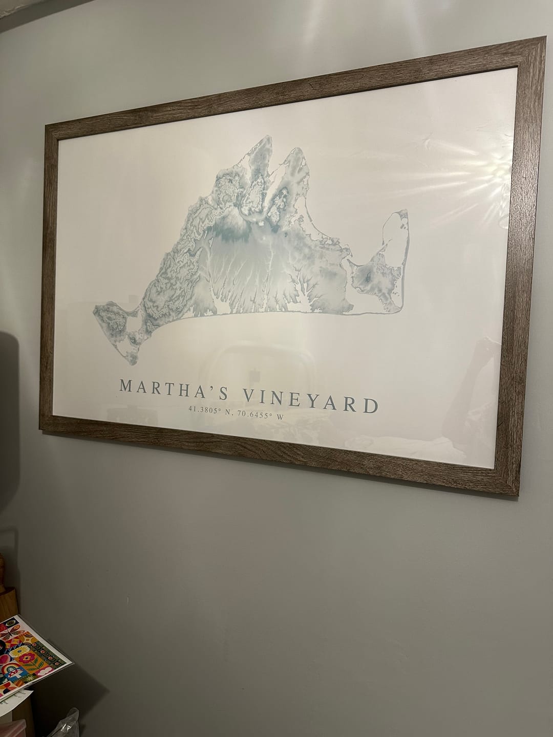 Customer photo review of Martha's Vineyard Map Print Landscape