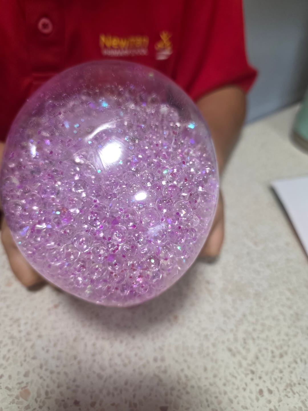 Customer photo review of MEGA Mystery Viral Dumpling Squishy 16cm Glitter