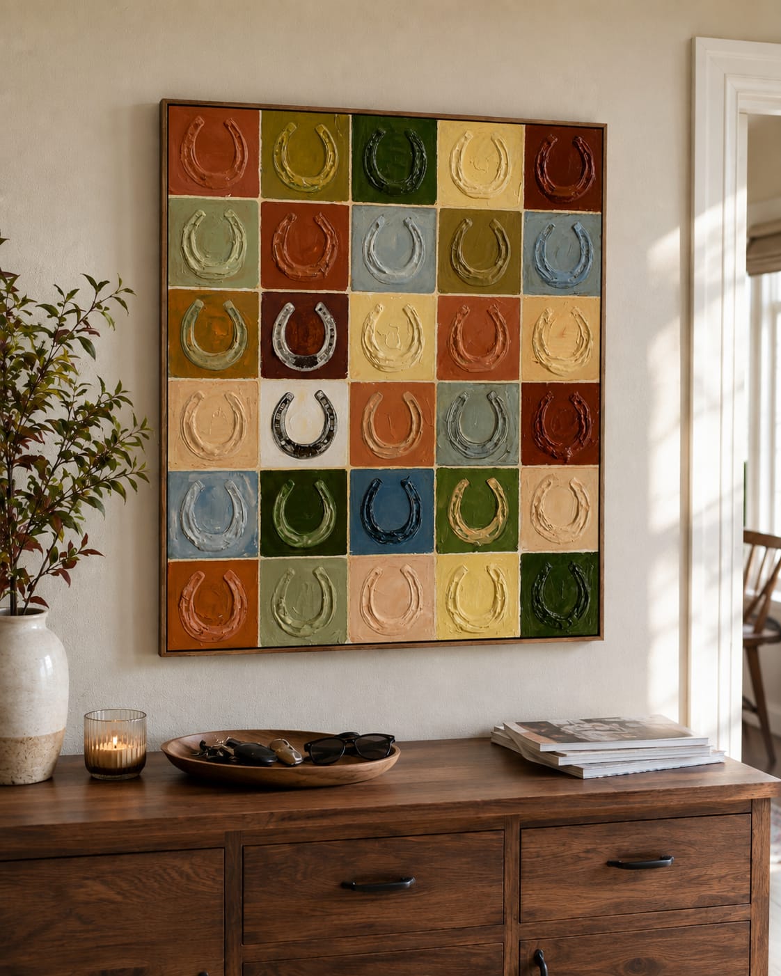 Customer photo review of Lucky Grid-Colorful Horseshoe Painting