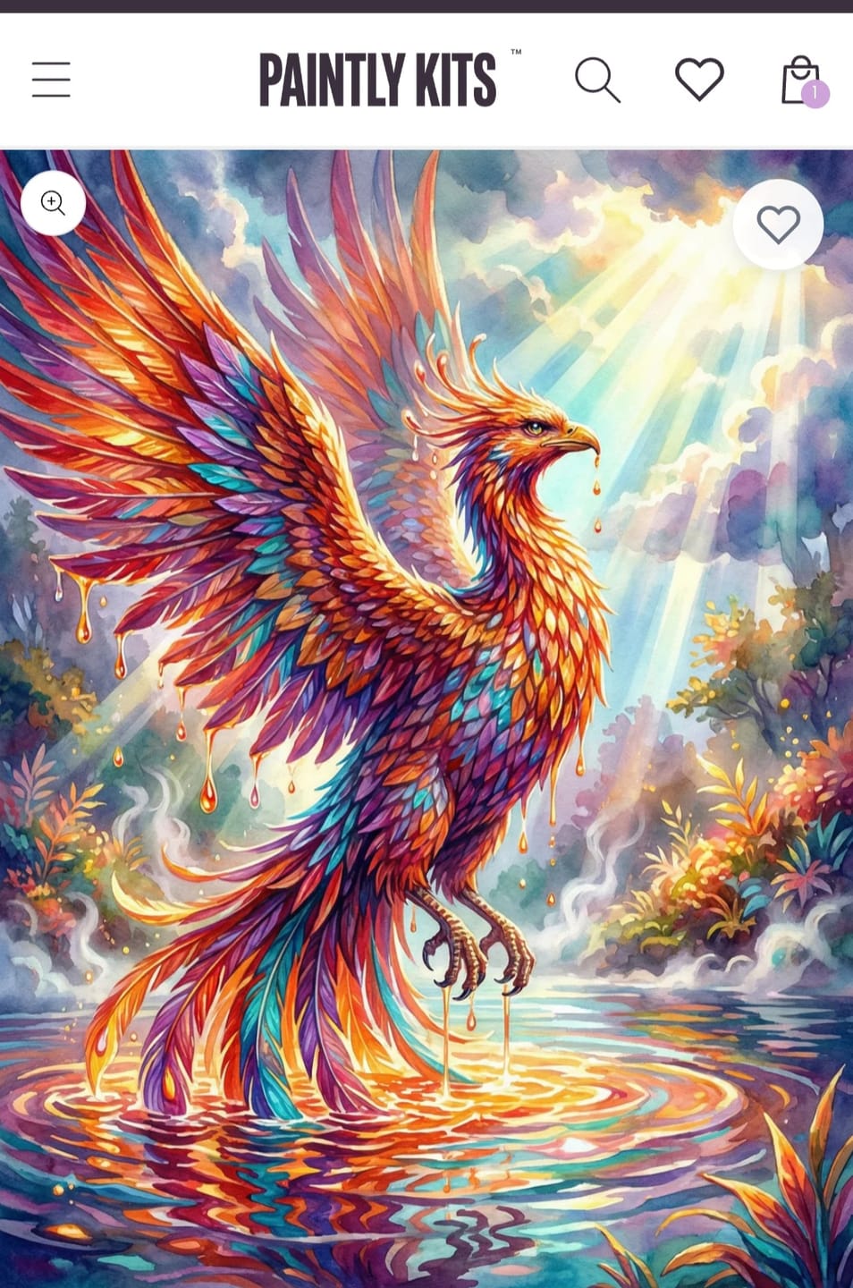 Customer photo review of Rising Phoenix Glory (150 Color Diamond Painting)