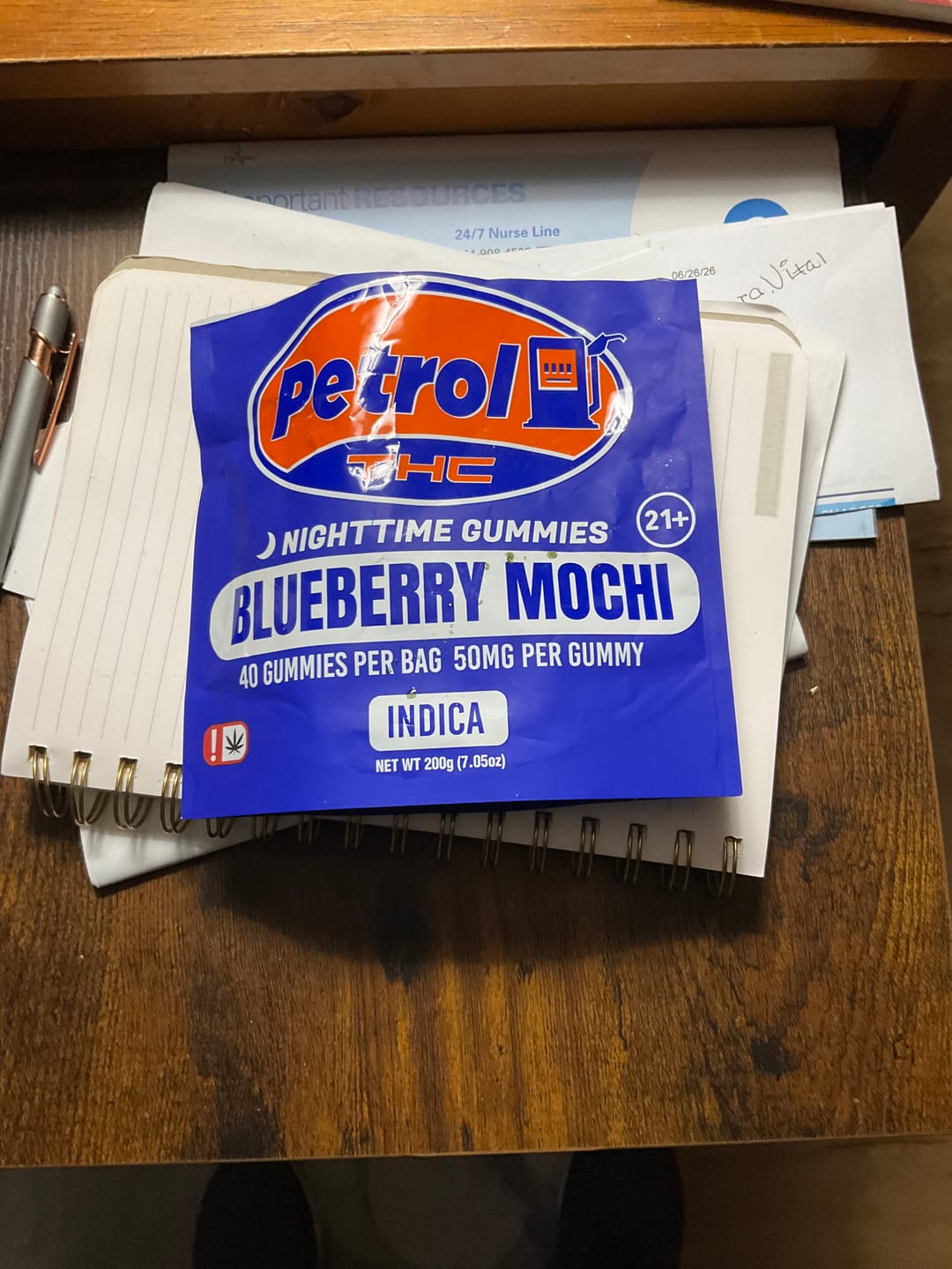 Customer photo review of Petrol THC Nighttime Gummies – Blueberry Mochi | 2000MG THC Infused Gummies