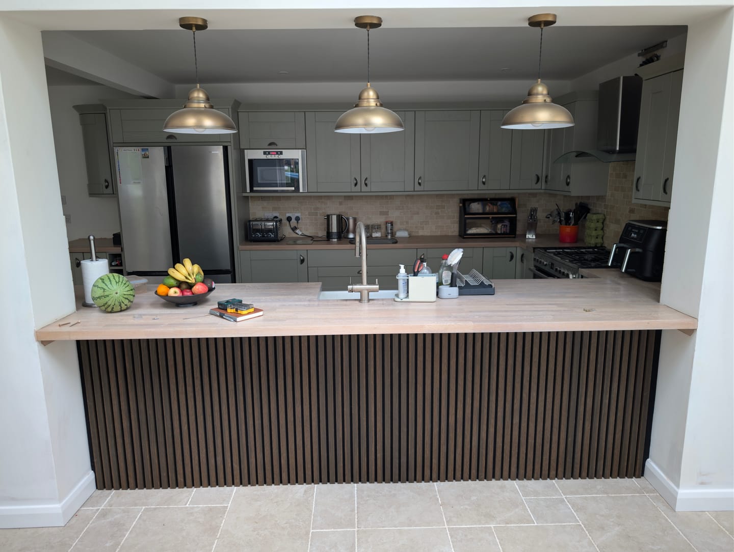 Customer photo review of Wooden Wall Panel | Smoked Oak | Premium 3-sided Wood Veneer