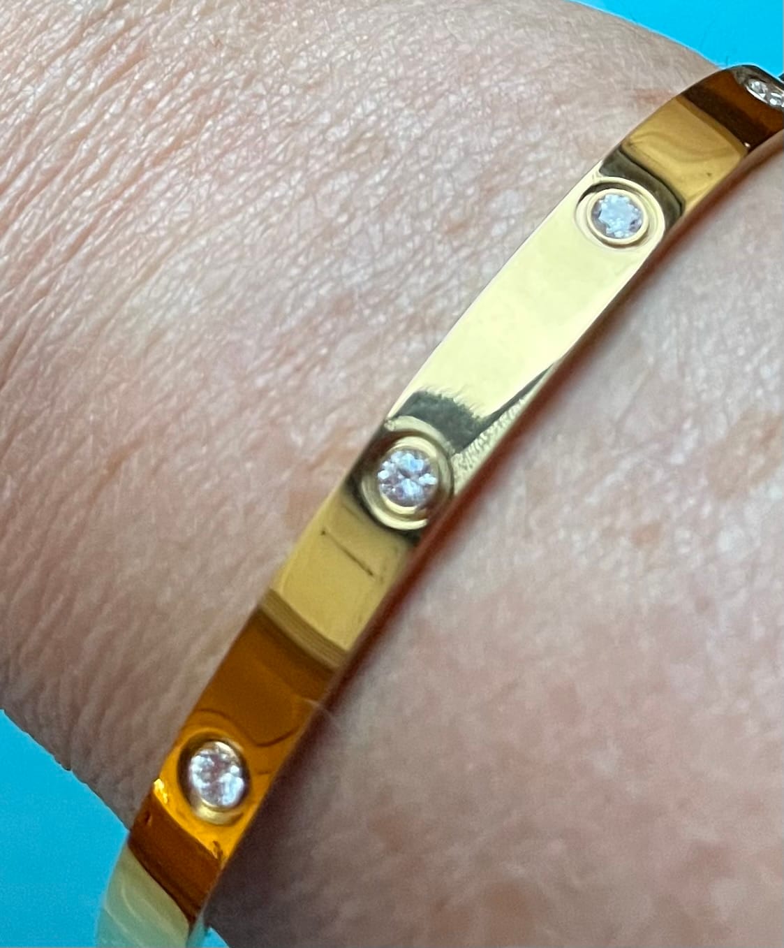 Customer photo review of Arianna Armreif | 18K vergoldet