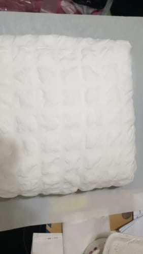 Customer photo review of Seersucker Duvet Cover – Korean Lace 3pcs Bedding Set