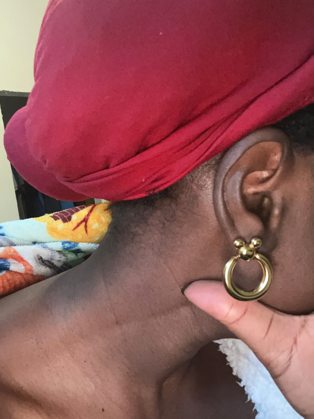 Customer photo review of Mega Leader of the Club Earrings