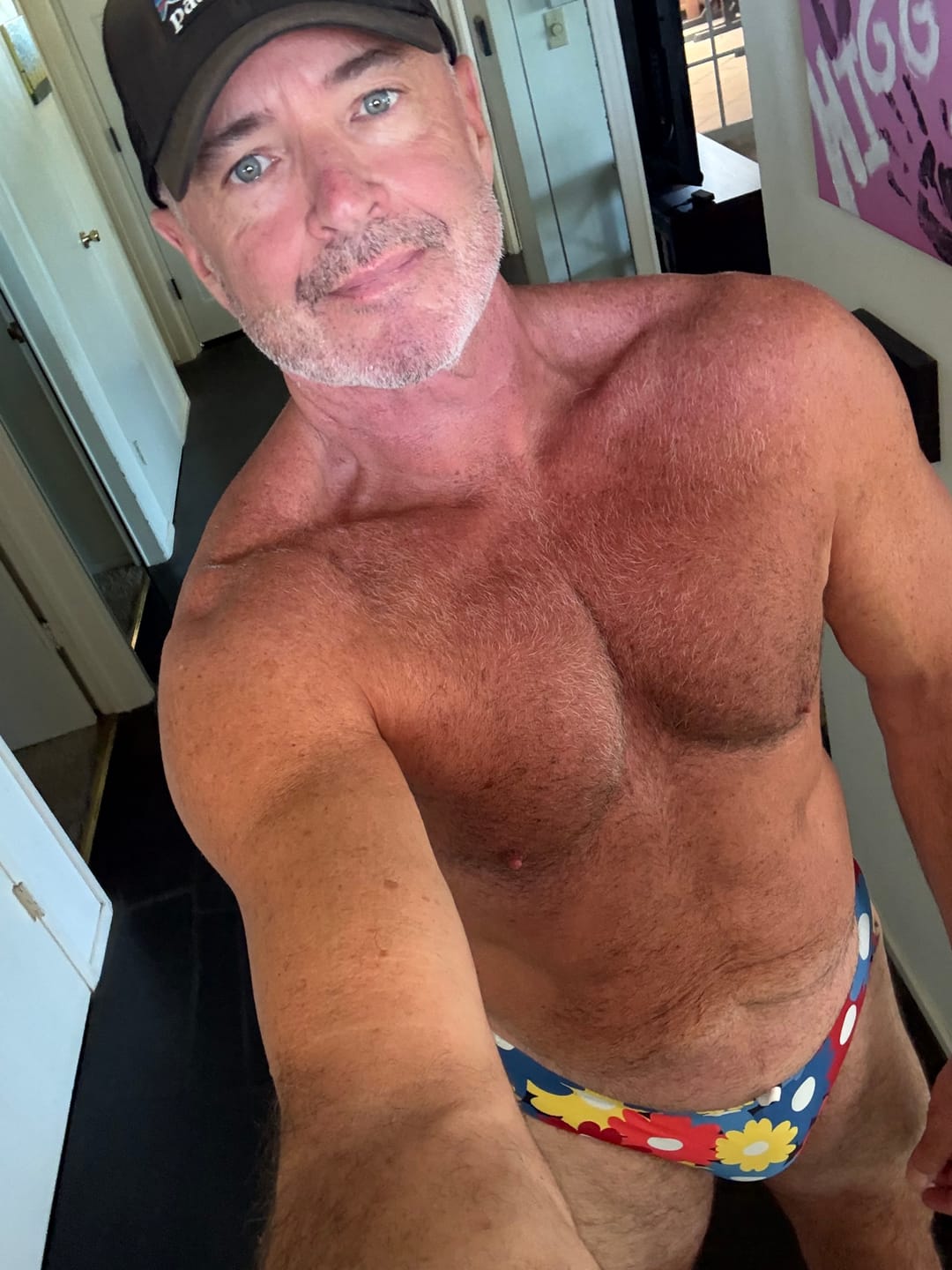 Customer photo review of Men's Breathable Playful Print Fashion Low Rise Swim Brief