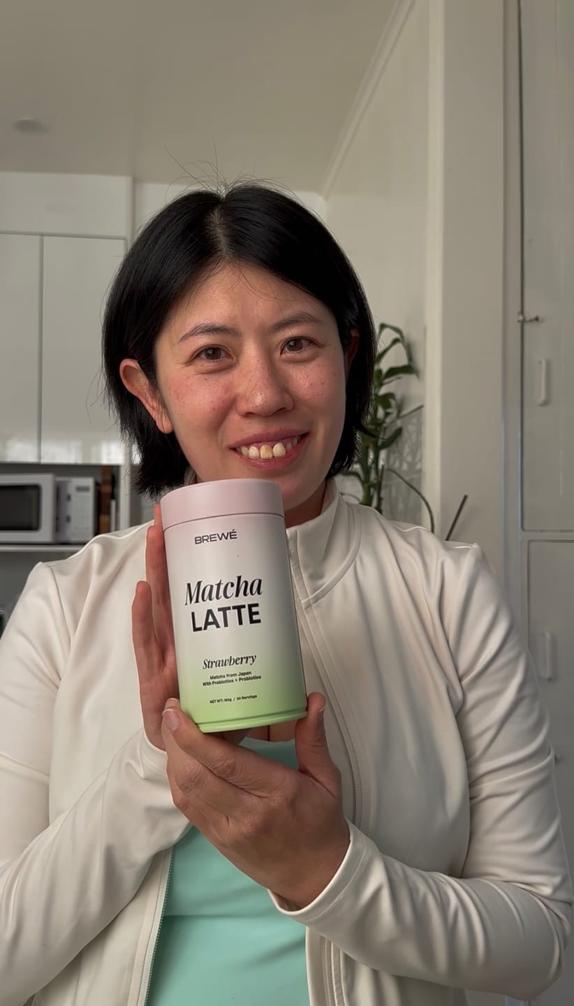 Customer photo review of Strawberry Matcha+ Latte Powder