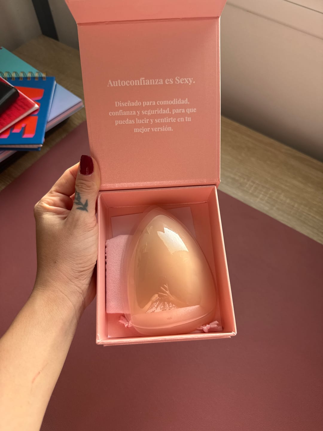 Customer photo review of Pezoneras Triángulos sin Adhesivo