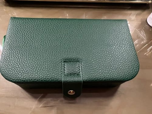 Customer photo review of Travel Jewelry Box – Portable Leather Organizer Case