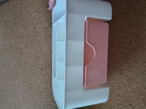 Customer photo review of Makeup Organizer with Drawer – Acrylic Brush and Lipstick Holder