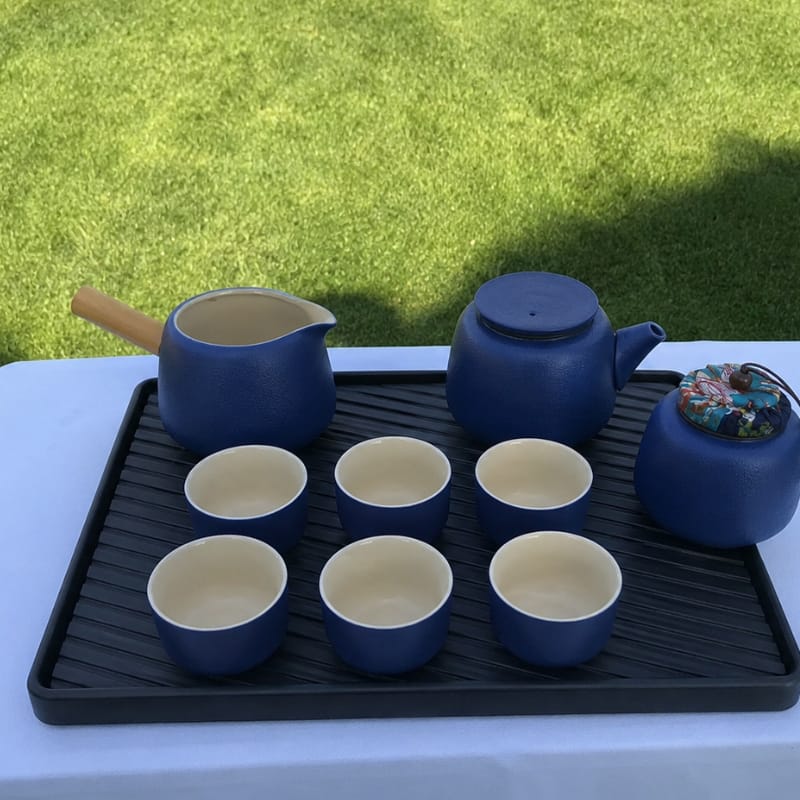 Customer photo review of Takumi Portable Black Pottery Kung Fu Tea Set