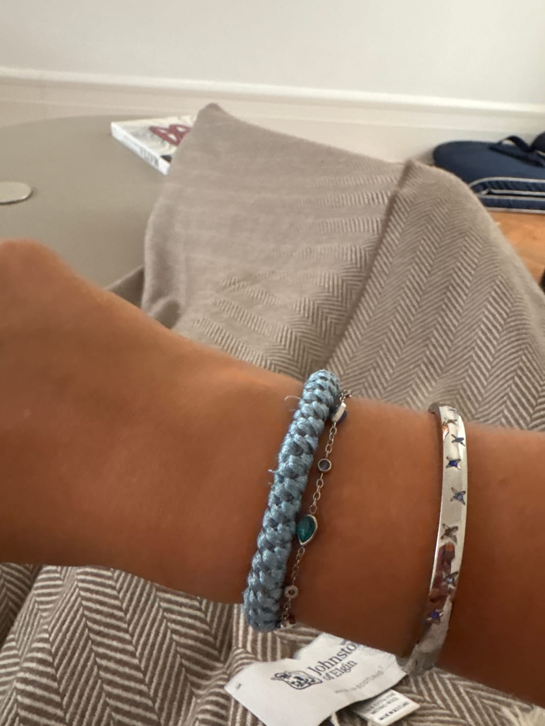 Customer photo review of Beatrice Silver Blue Bracelet