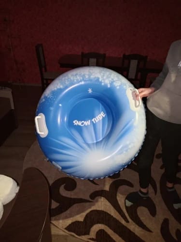 Customer photo review of Inflatable Snow Tube for Kids - Cold-Resistant Sled