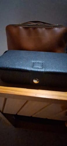 Customer photo review of Travel Jewelry Box – Portable Leather Organizer Case